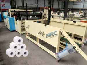 rewinder of toilet paper roll making machine