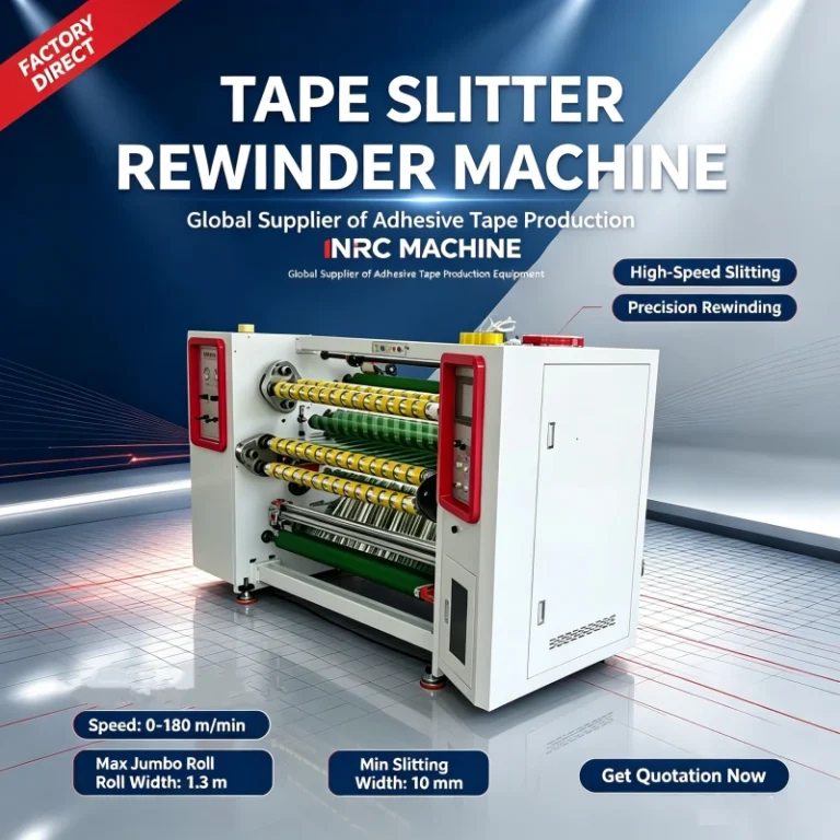 tape slitter rewinder of adhesive tape making machine