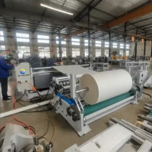 Máquina de corte e rebobinagem de papel