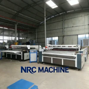 high speed roll converting equipment for making toilet paper made by NRC MACHINE