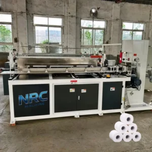NRC MACHINE high speed toilet roll converting machine in working