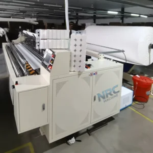 NRC 3-unit toilet paper making machine: rewinding, band saw cutting, multi-roll packaging