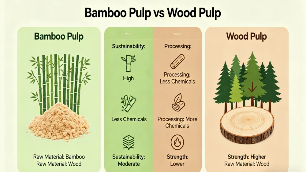 comparaison de la pâte de bambou et de la pâte de bois pour la production de papier de soie - nrc machine
