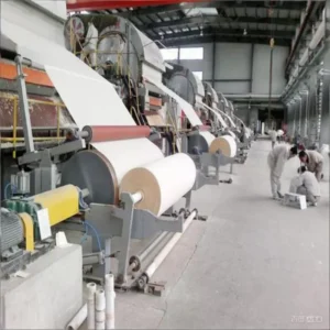 officina per la macchina per la carta velina di bambù