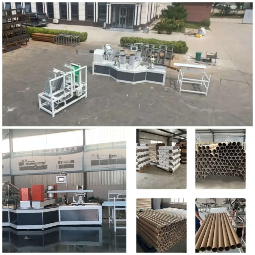 four heads automatic spiral paper core making machine