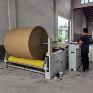NRC1600C tube paper slitting machine with rewinding function