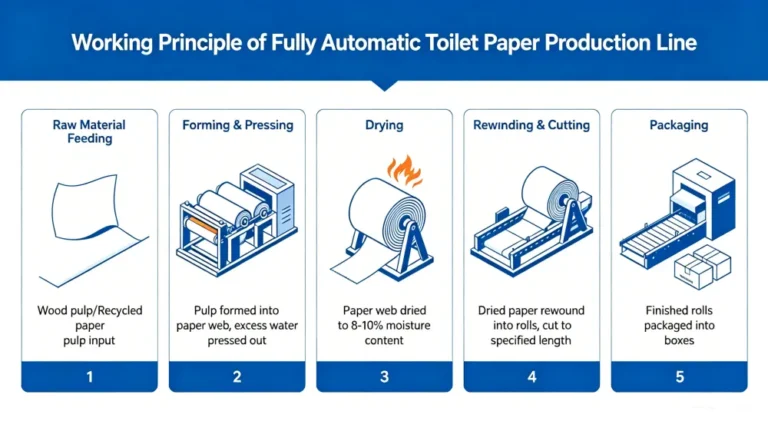 working principle of fully automatic toilet paper production line