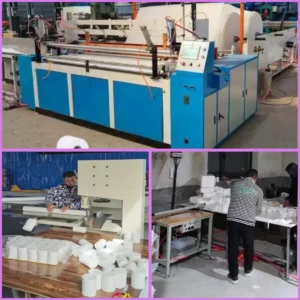 semi automatic production line toilet tissue machine