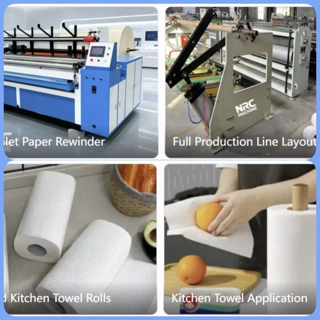 full toilet paper manufacturing process line