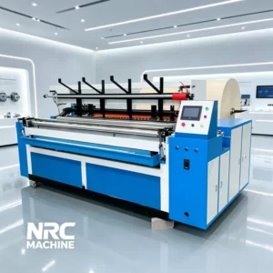 rewinder of machine for making toilet paper rolls