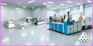 show picture of nrc full automatic toilet paper machine peru