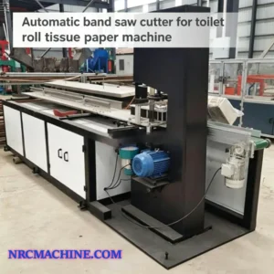 taglierina automatica a sega a nastro per macchine per la produzione di carta igienica in rotoli