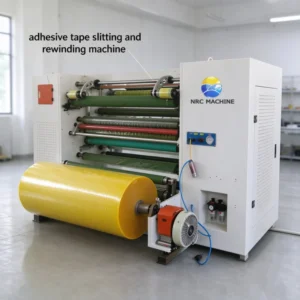 back side of adhesive tape slitting and rewinding machine
