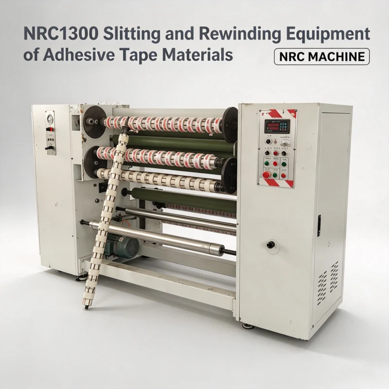 nrc slitting and rewinding equipment of adhesive tape materials nrc machine nrc1300 slitting and rewinding equipment of adhesive tape materials - nrc machine