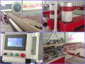 Uji coba mesin pembuat tabung kertas spiral CNC empat kepala untuk klien di Kenya